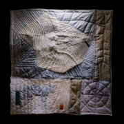 Christie Swallow, 'Dividing Surveying Improving', 2024, mixed patchwork quilt work, 90 x 95 cm.