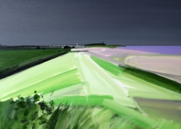 Along the coast to Happisburgh, Sept 2024 Acrylic on canvas 100cm x 100cm