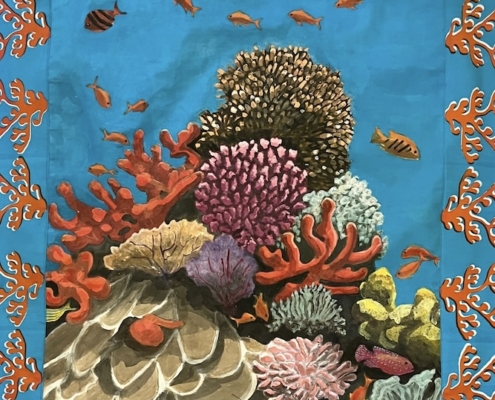 Libby Jones, Two Faced - Coral Reef, double sided quilt