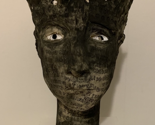Violet Mareck, 'Why' Clay, colour tint and print. 23 x 14 cm